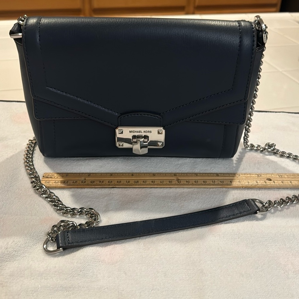 Navy blue Michal Kors cross body or shoulder purse brand new